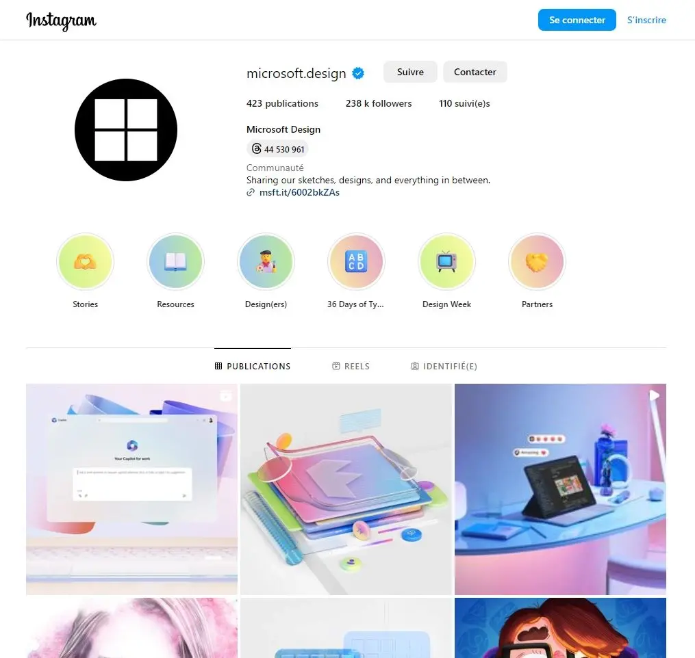 Blogduwebdesign instagram graphisme microsoftdesign