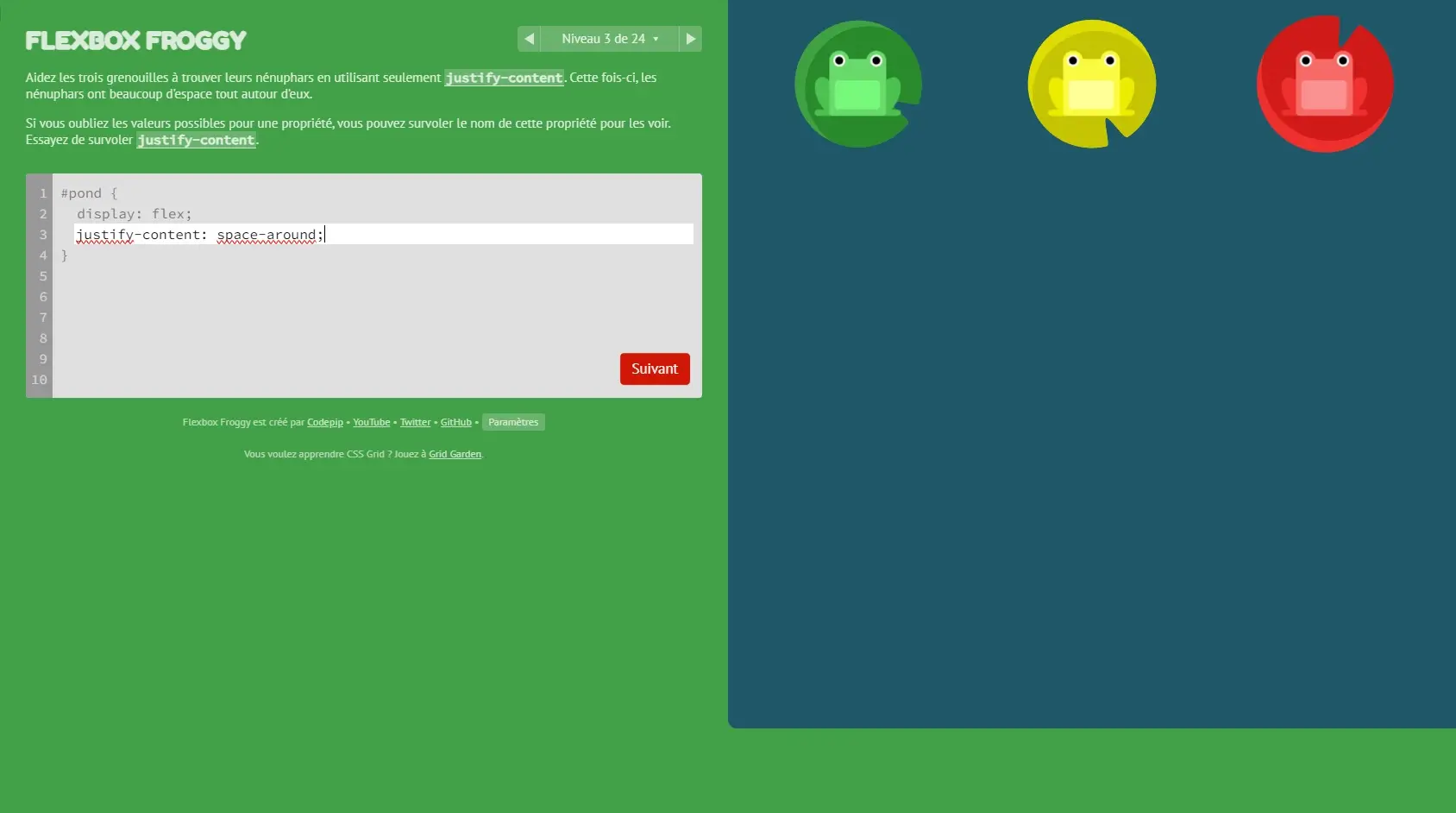 Blogduwebdesign jeux apprendre webdesign flexbox froggy css