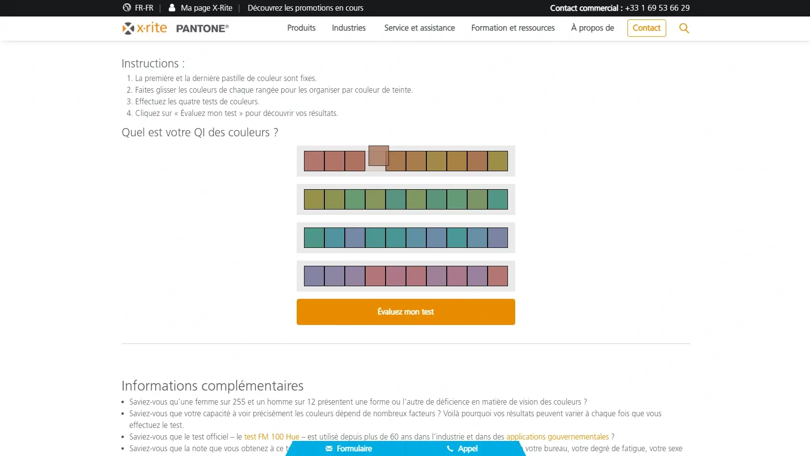 Blogduwebdesign jeux apprendre webdesign le defi de la couleur x rite et le test hue