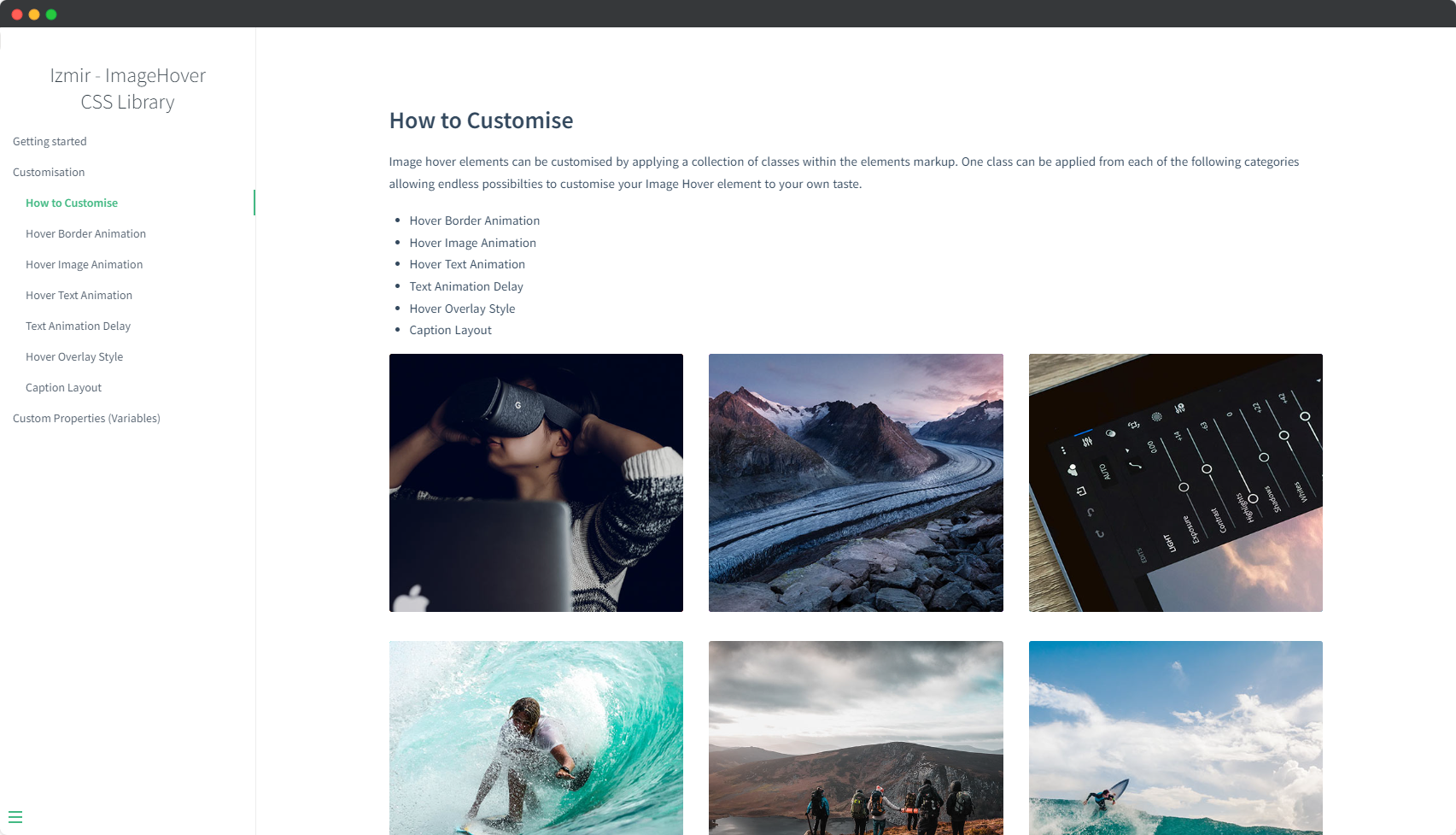 Blogduwebdesign librairies animations web css javascript izmir image hover