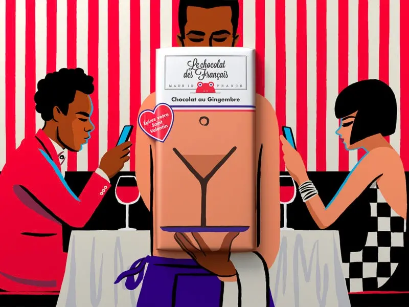 Campagne publicité Saint Valentin chocolat des francais 1