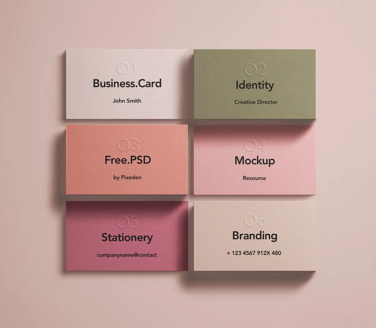 Blogduwebdesign mockup cartes visites branding