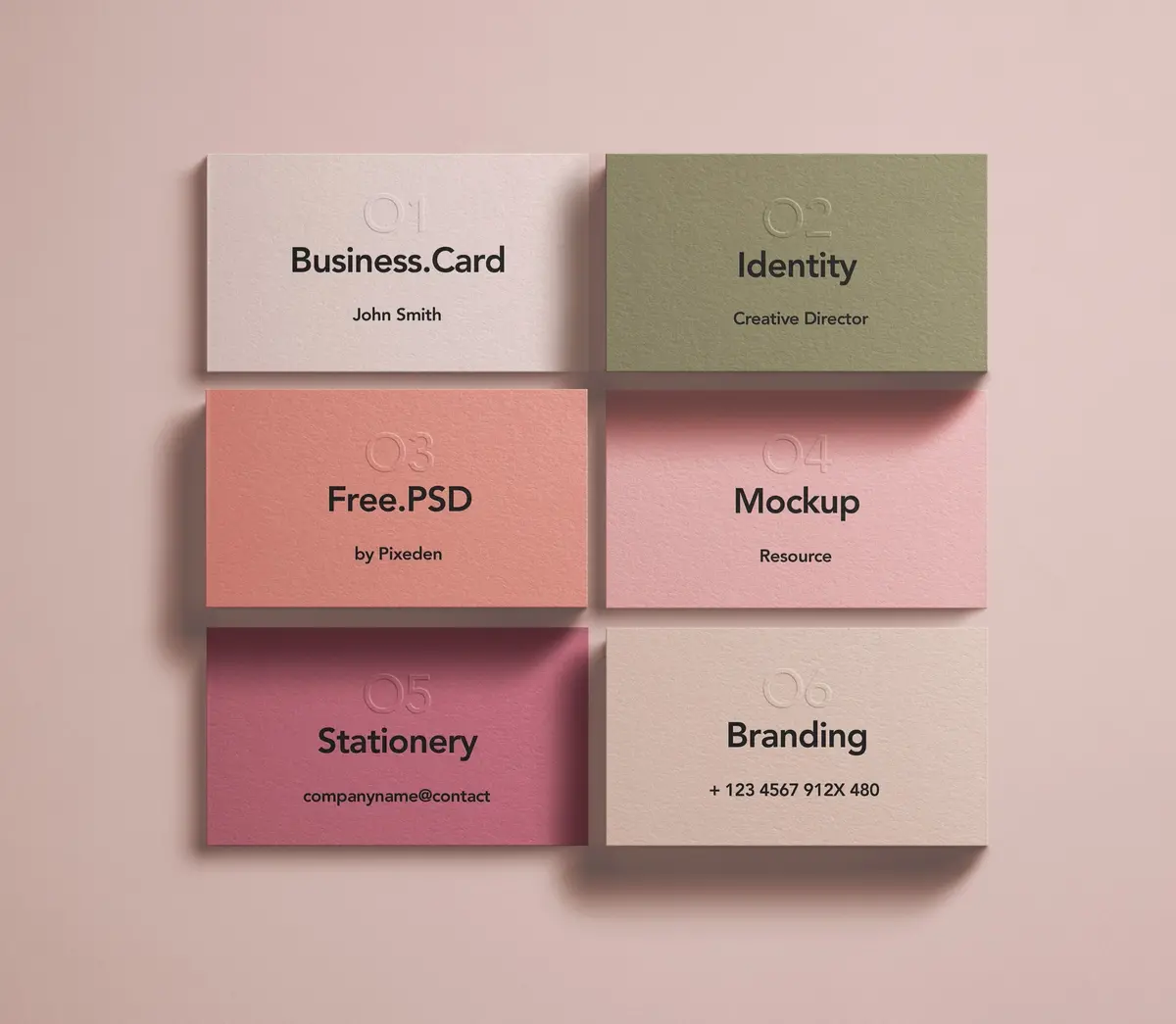 Mockup carte de visite branding