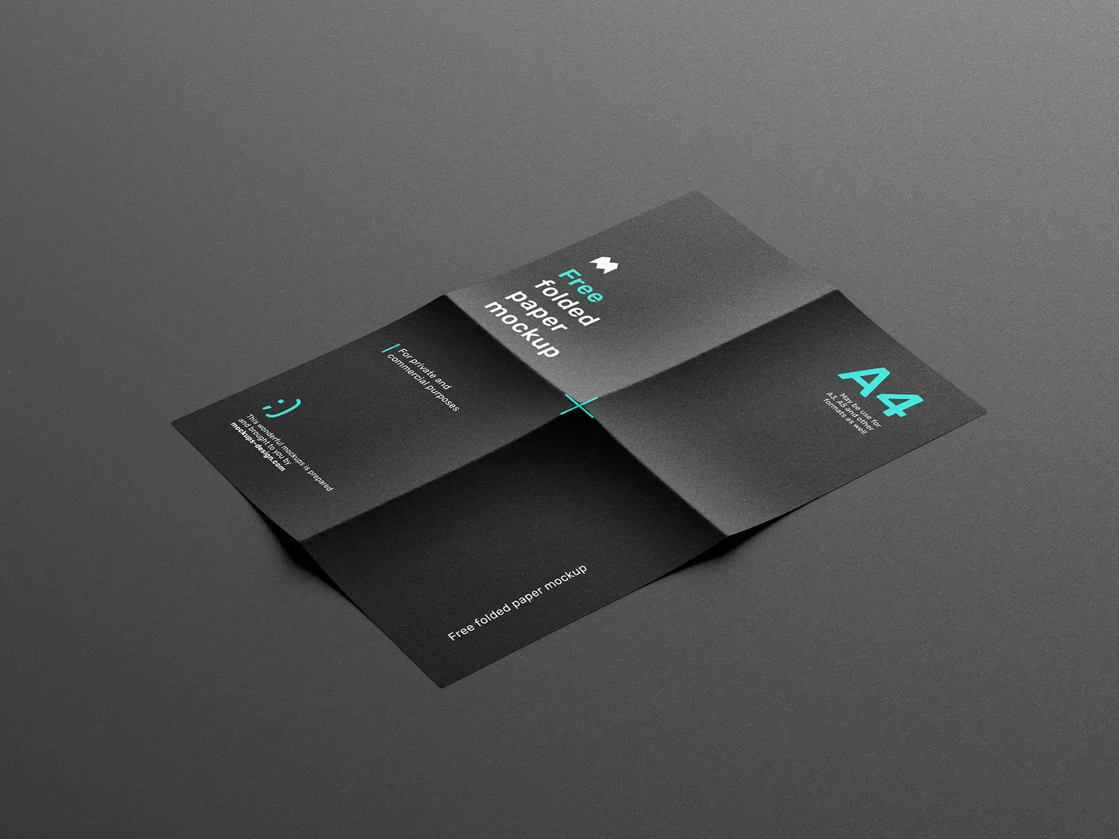 Mockup affiche a4 pliee