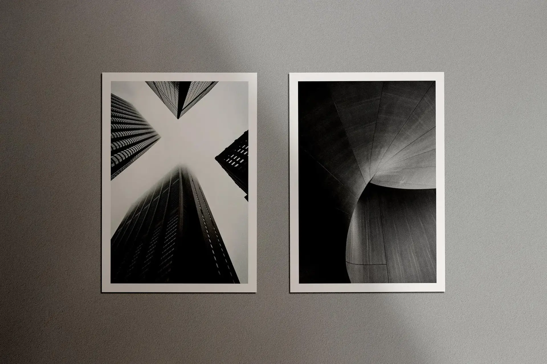 Mockup affiche double realiste