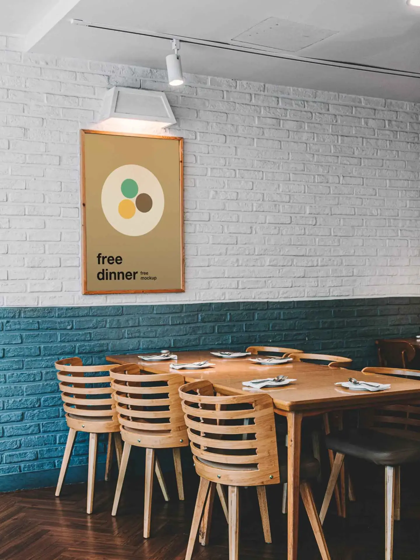 Mockup affiche interieur restaurant