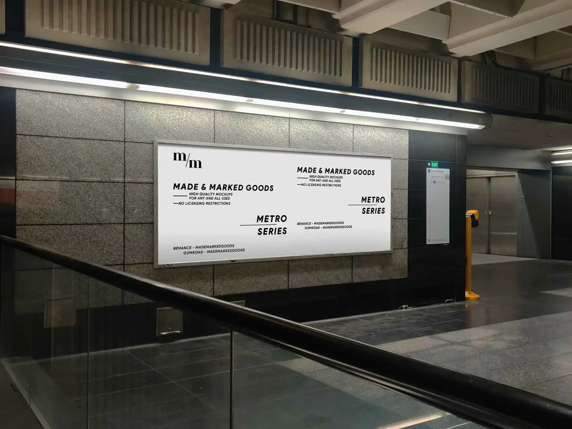 Mockup affiche metro 2