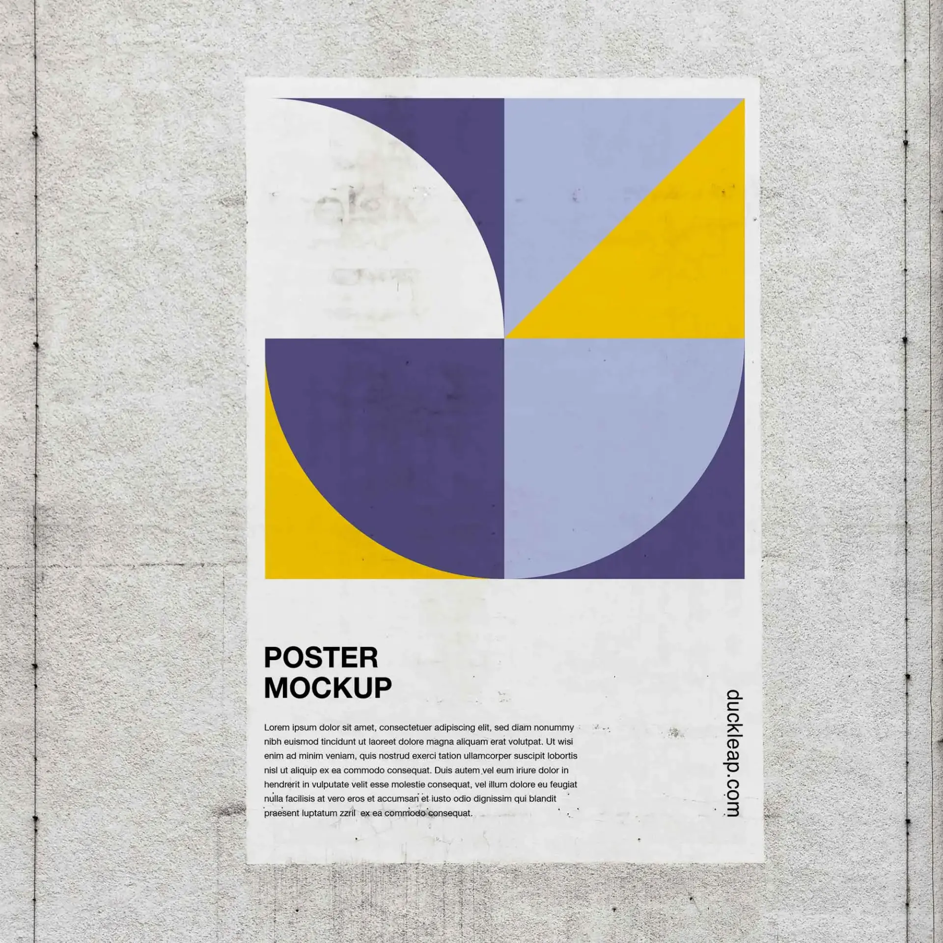 Mockup affiche mur texture