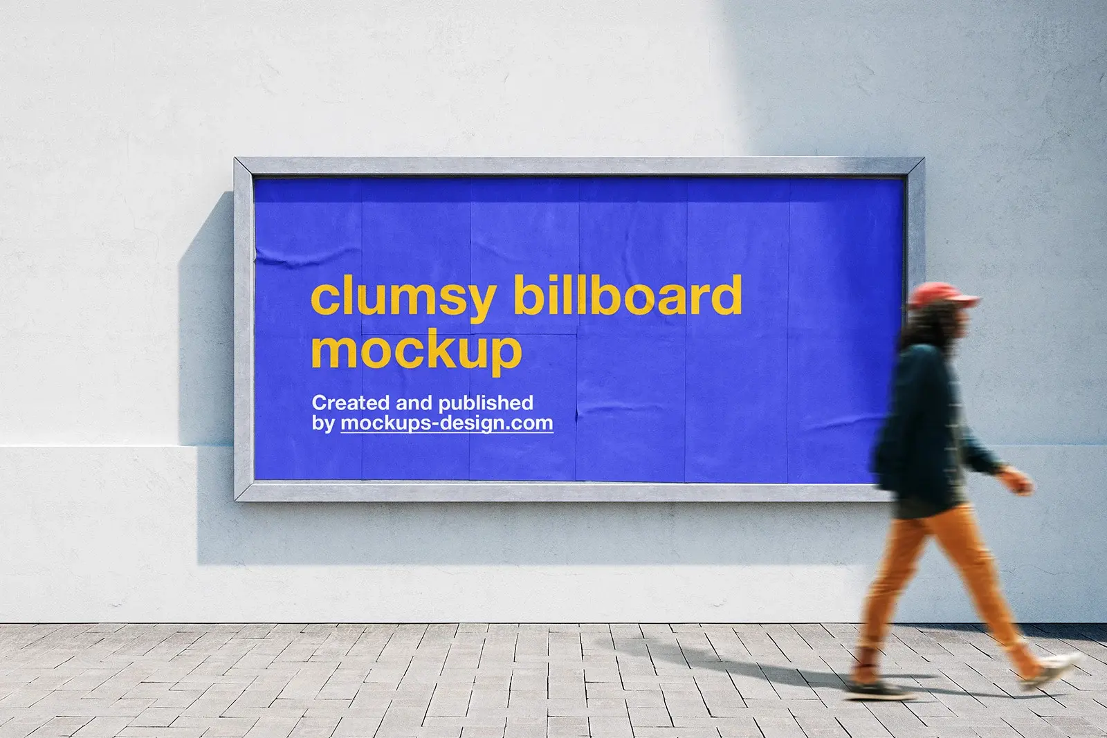 Mockup affiche panneau publicitaire rue