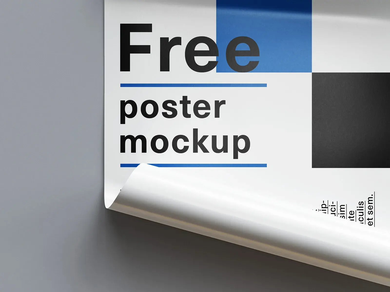 Mockup gratuit affiche roulee