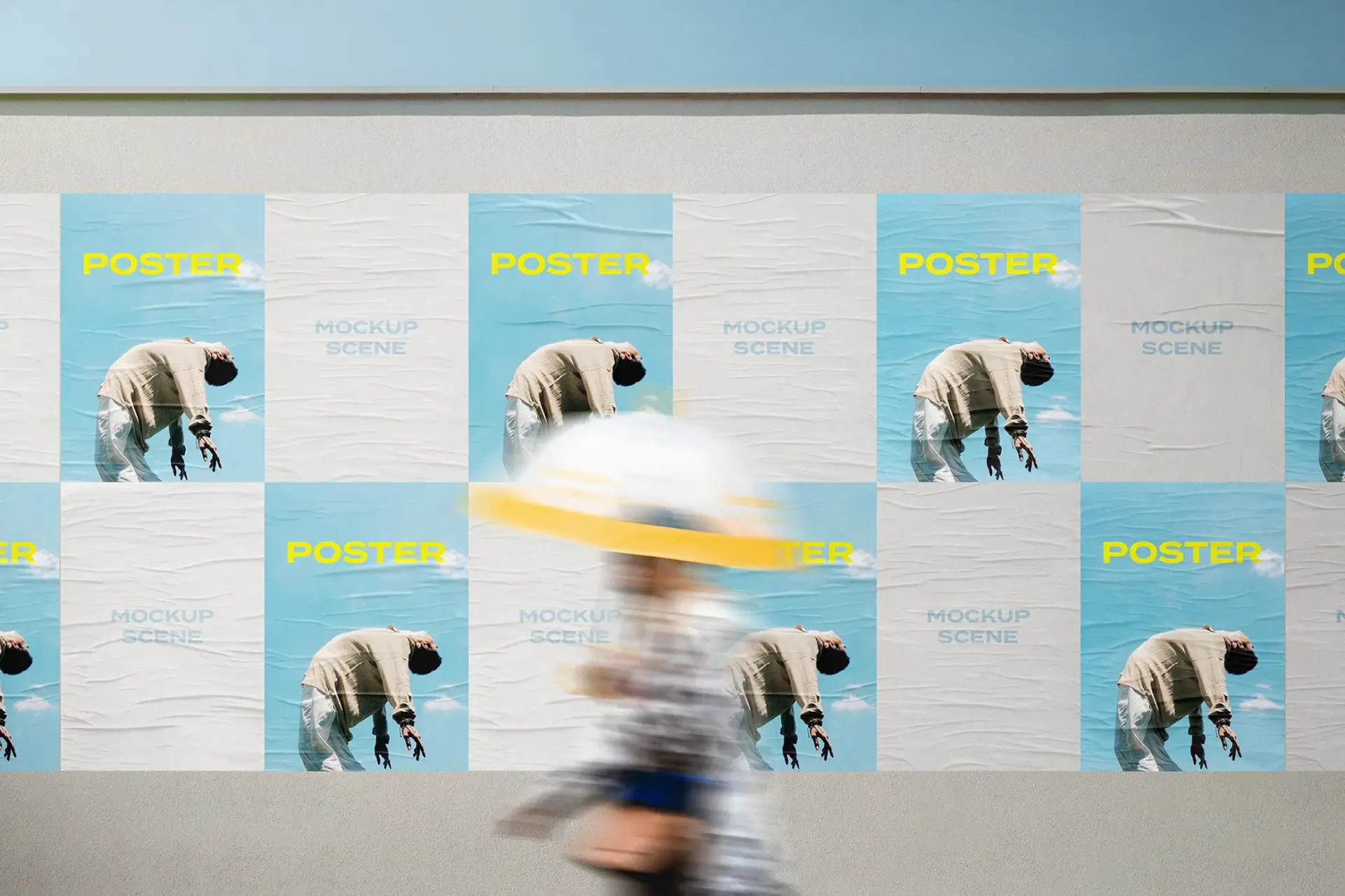 Mockup affiche rue collees