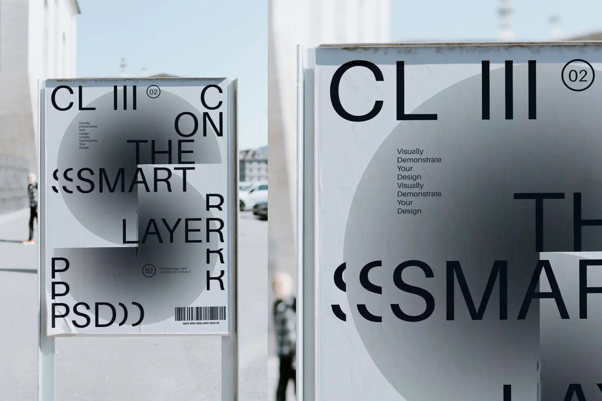 Mockup affiche rue publicitaire