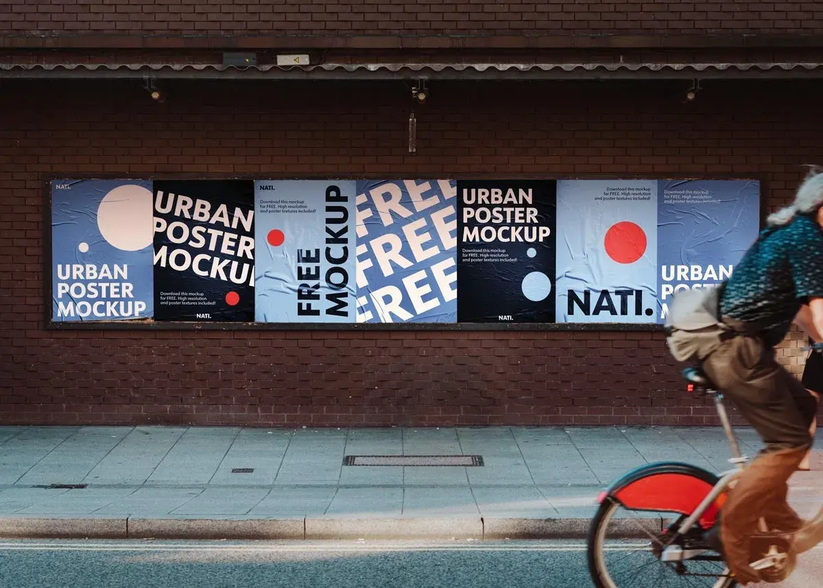 Blogduwebdesign mockup gratuit affiche poster urbaines