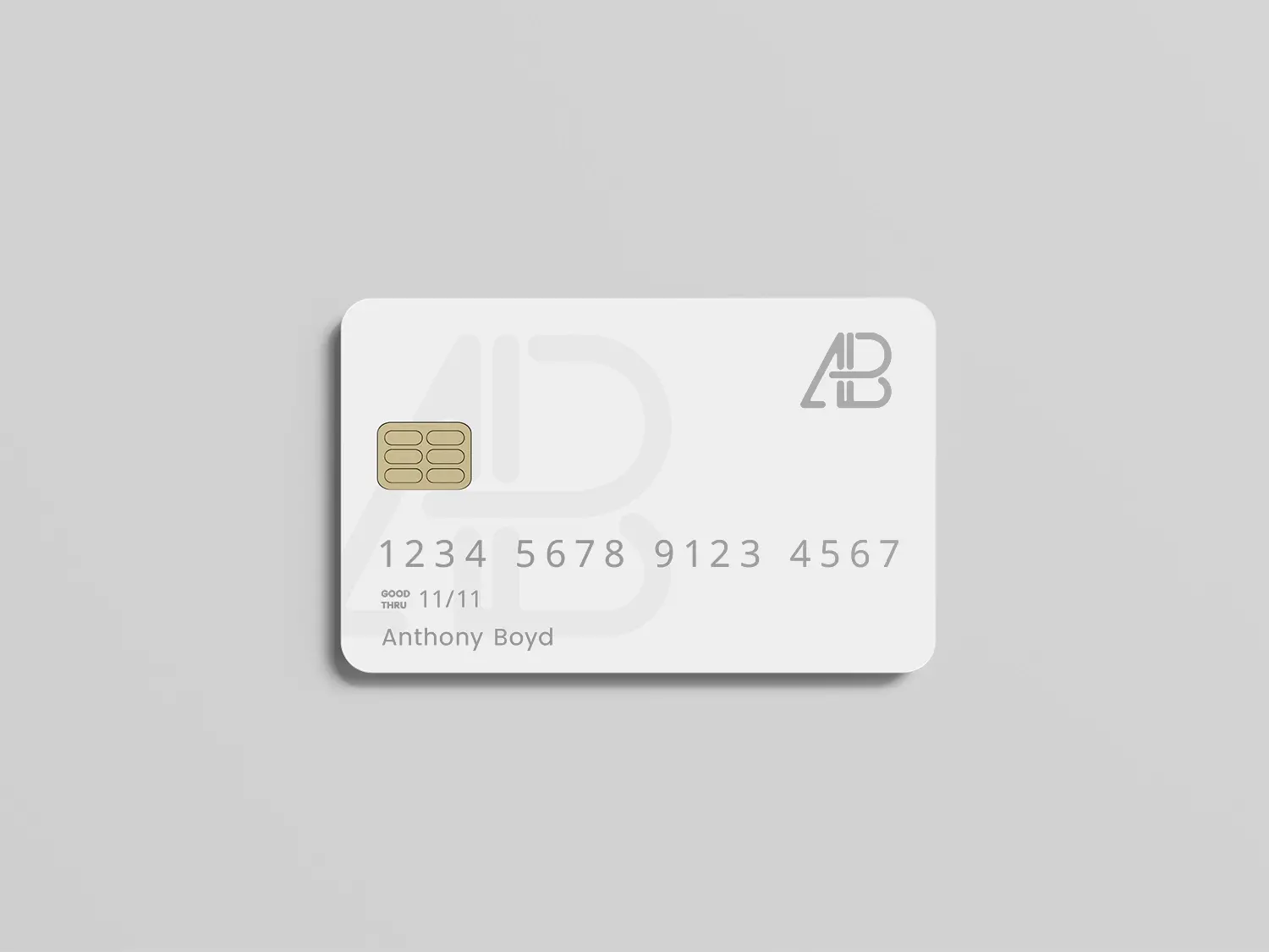 Mockup carte bancaire carte credit fond uni