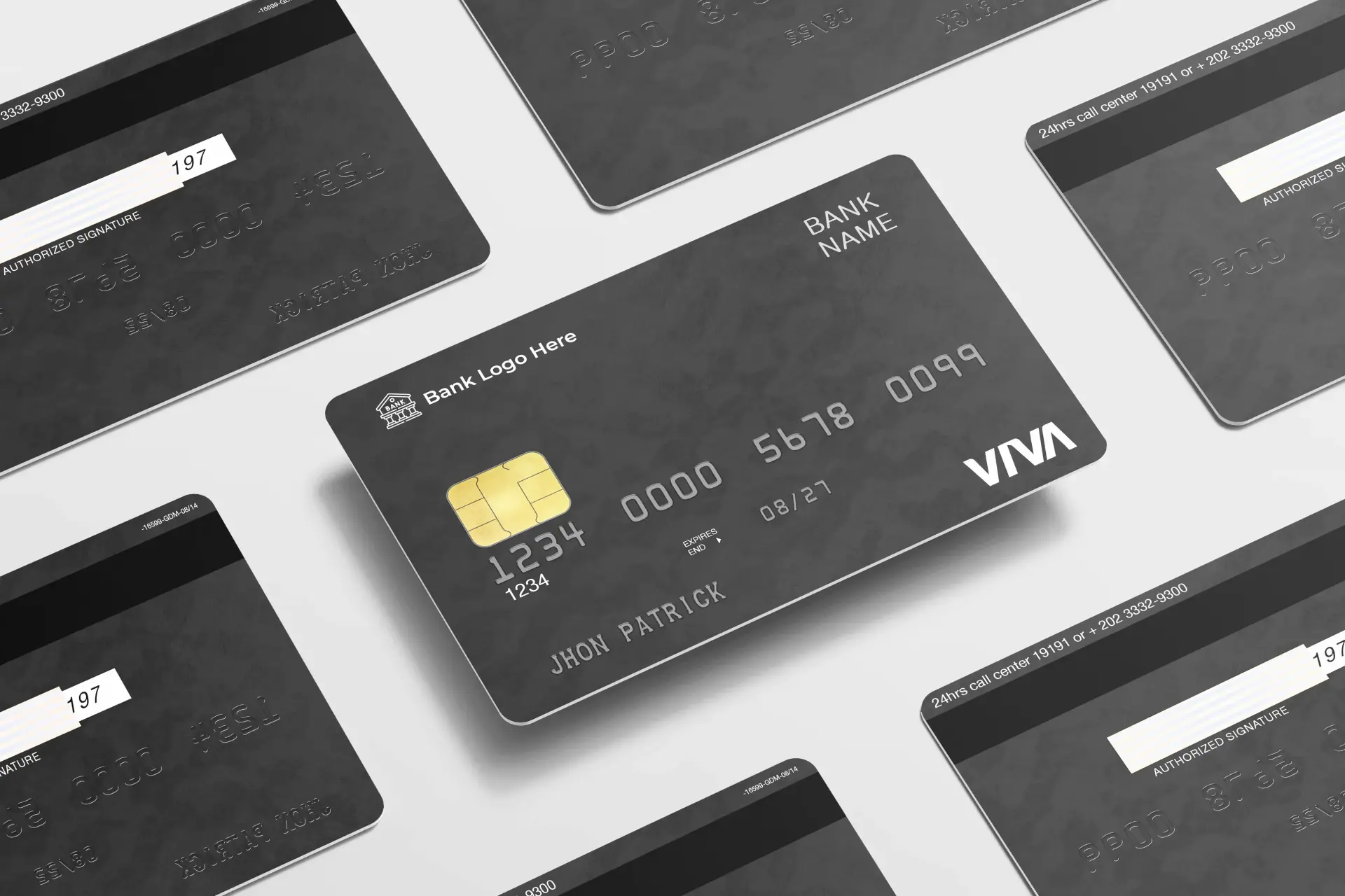 Mockup carte bancaire carte credit isometriques