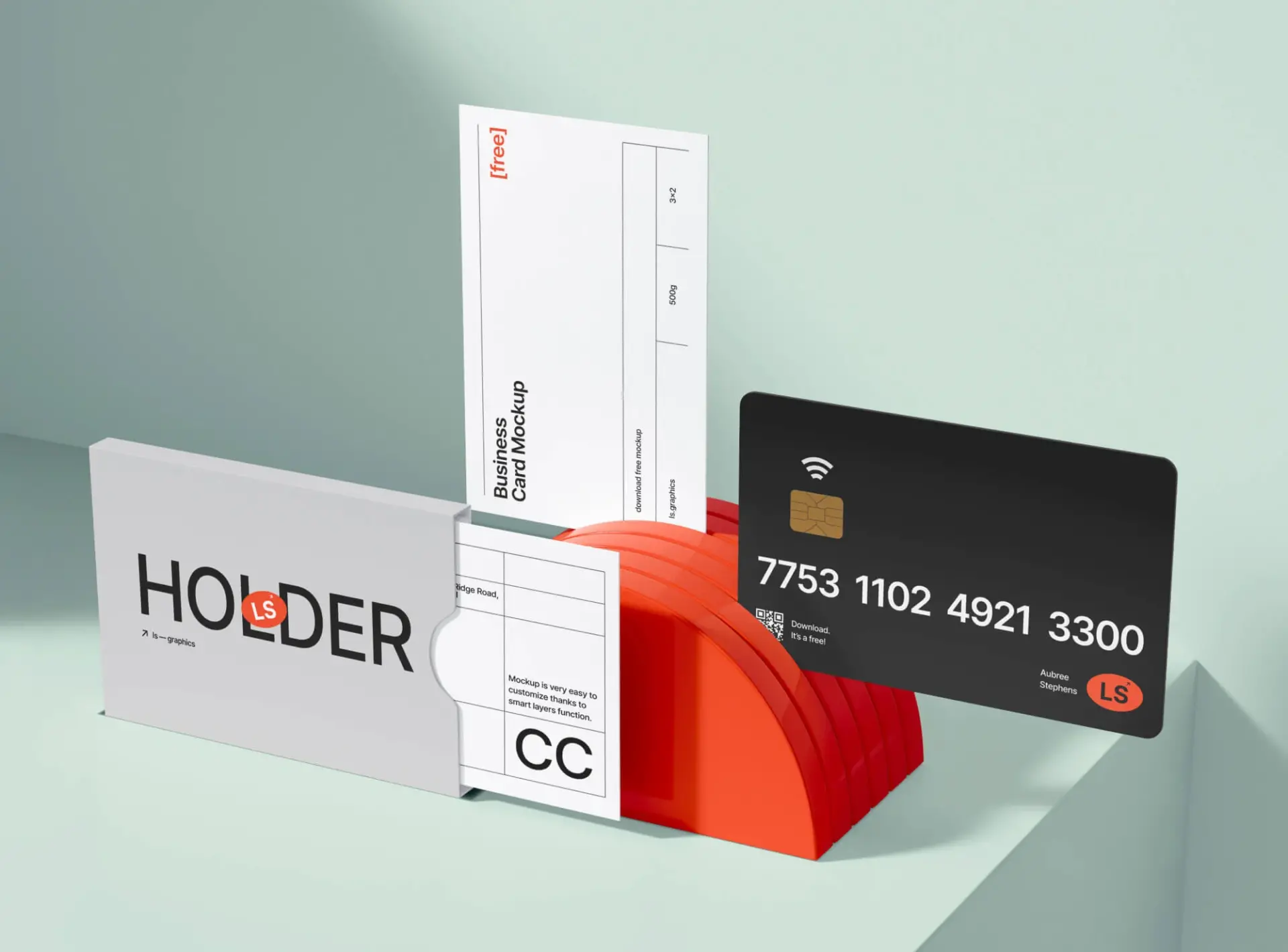 Blogduwebdesign mockup gratuit carte credit porte cartes