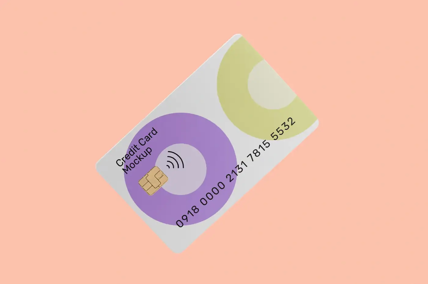 Mockup carte bancaire carte credit simple