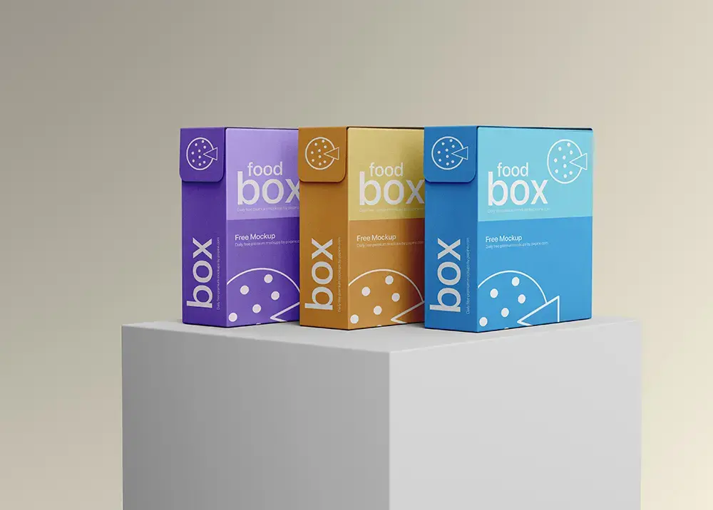Blogduwebdesign mockup gratuit free food packaging box