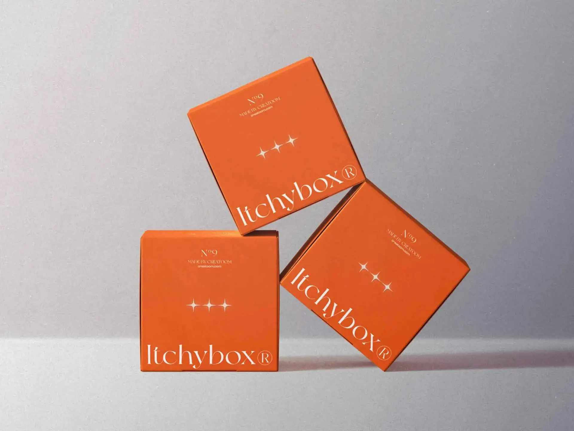 Mockup boite gratuit front view three boxes