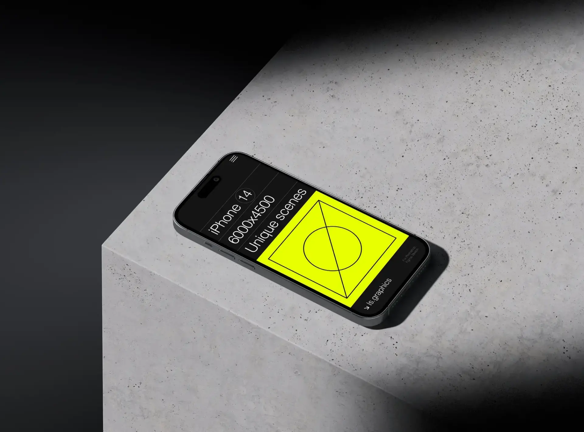 Blogduwebdesign mockup gratuit iphone 14 pro beton