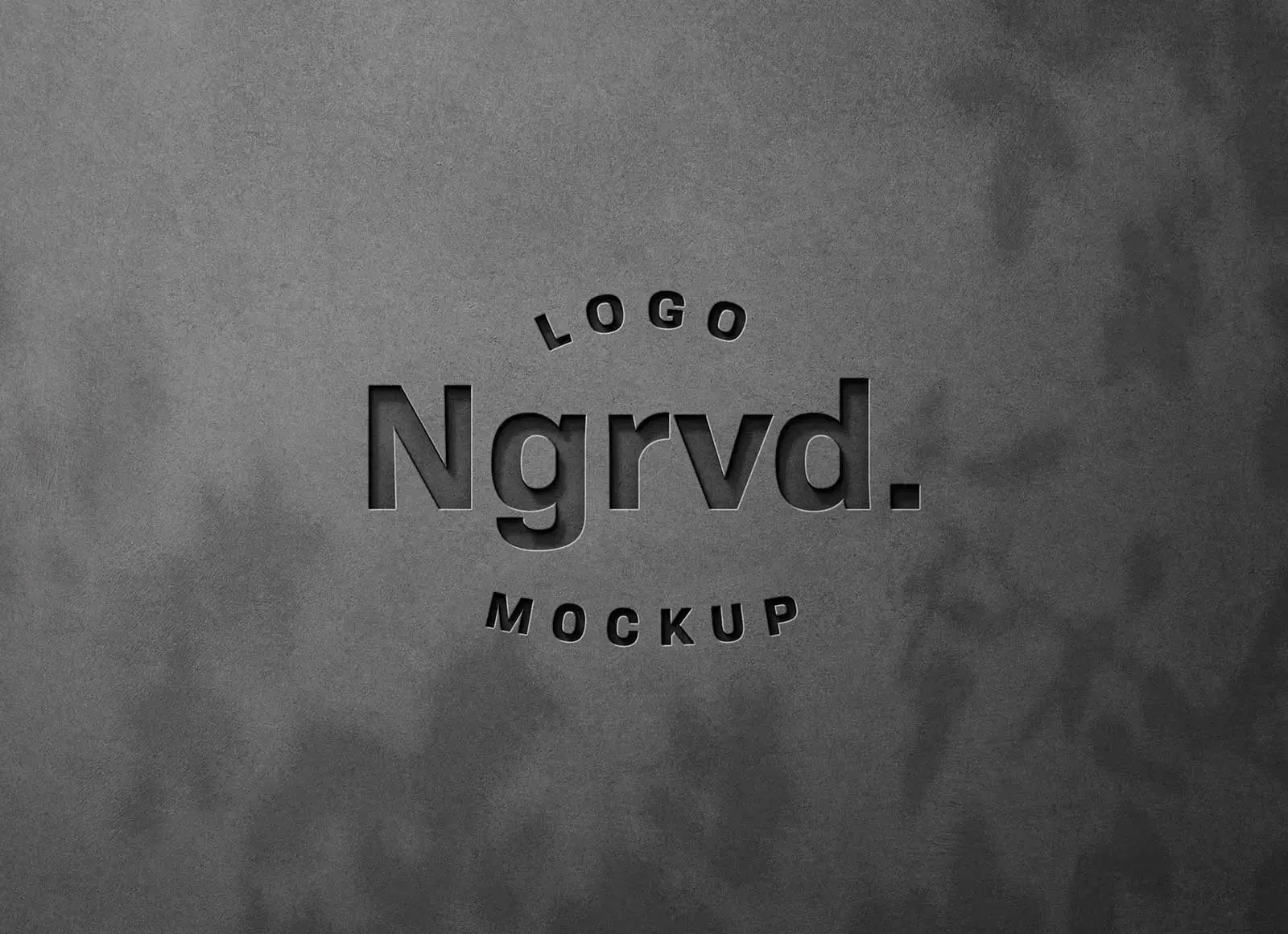 Blogduwebdesign mockup gratuit logo grave mur beton