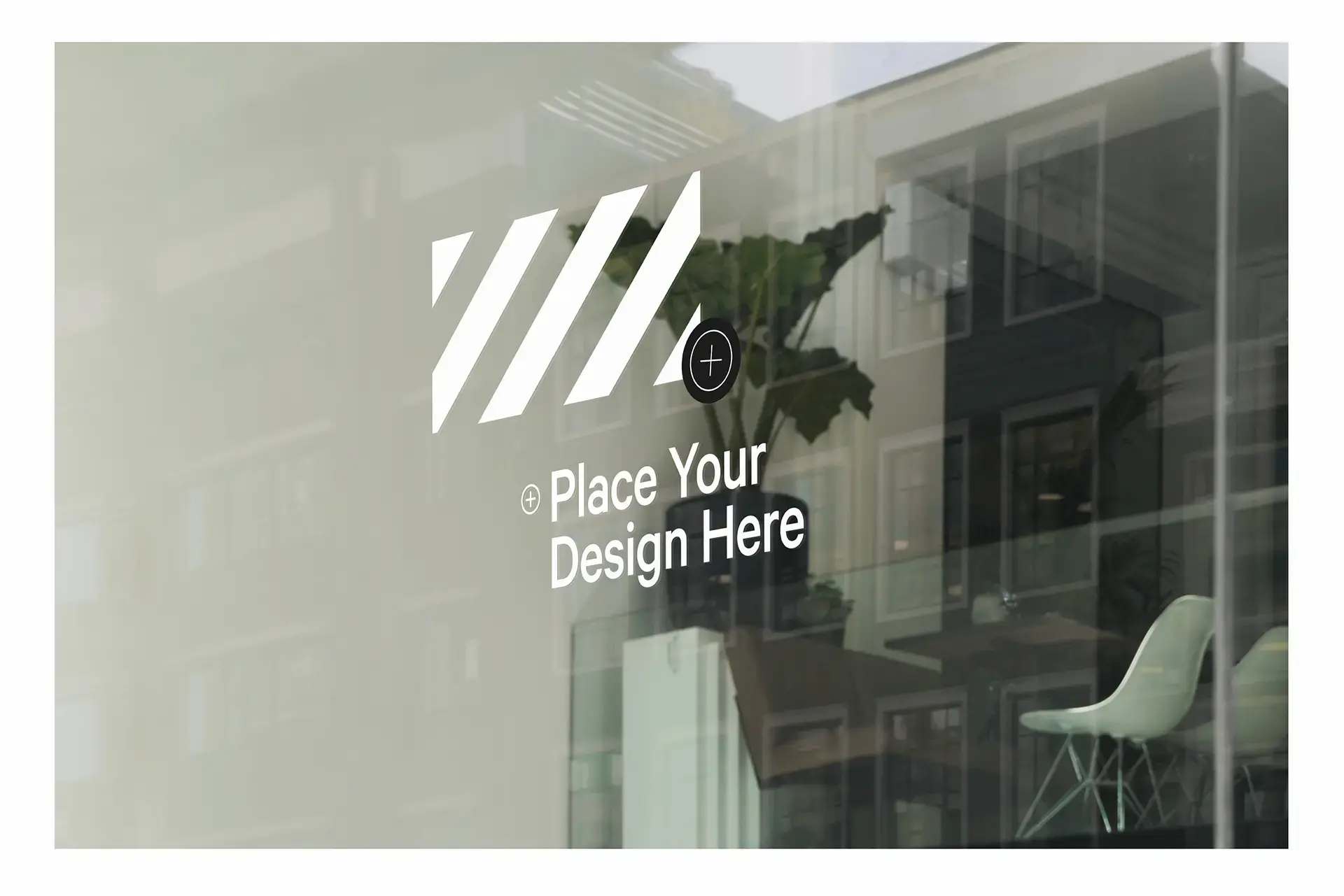 Blogduwebdesign mockup gratuit logo sur vitre magasin