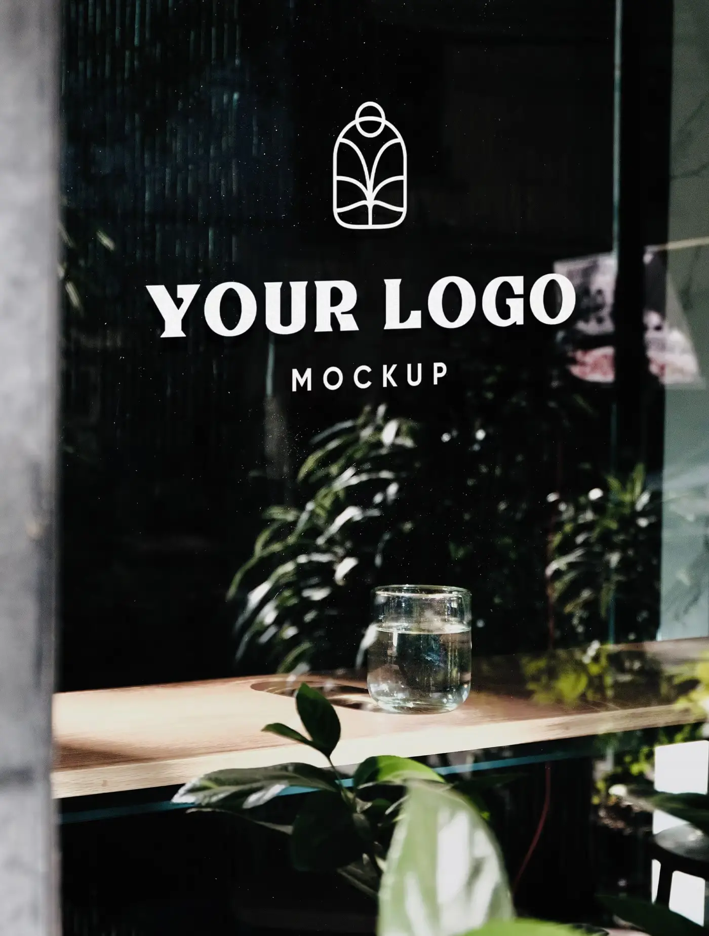 Blogduwebdesign mockup gratuit logo vitrine magasin