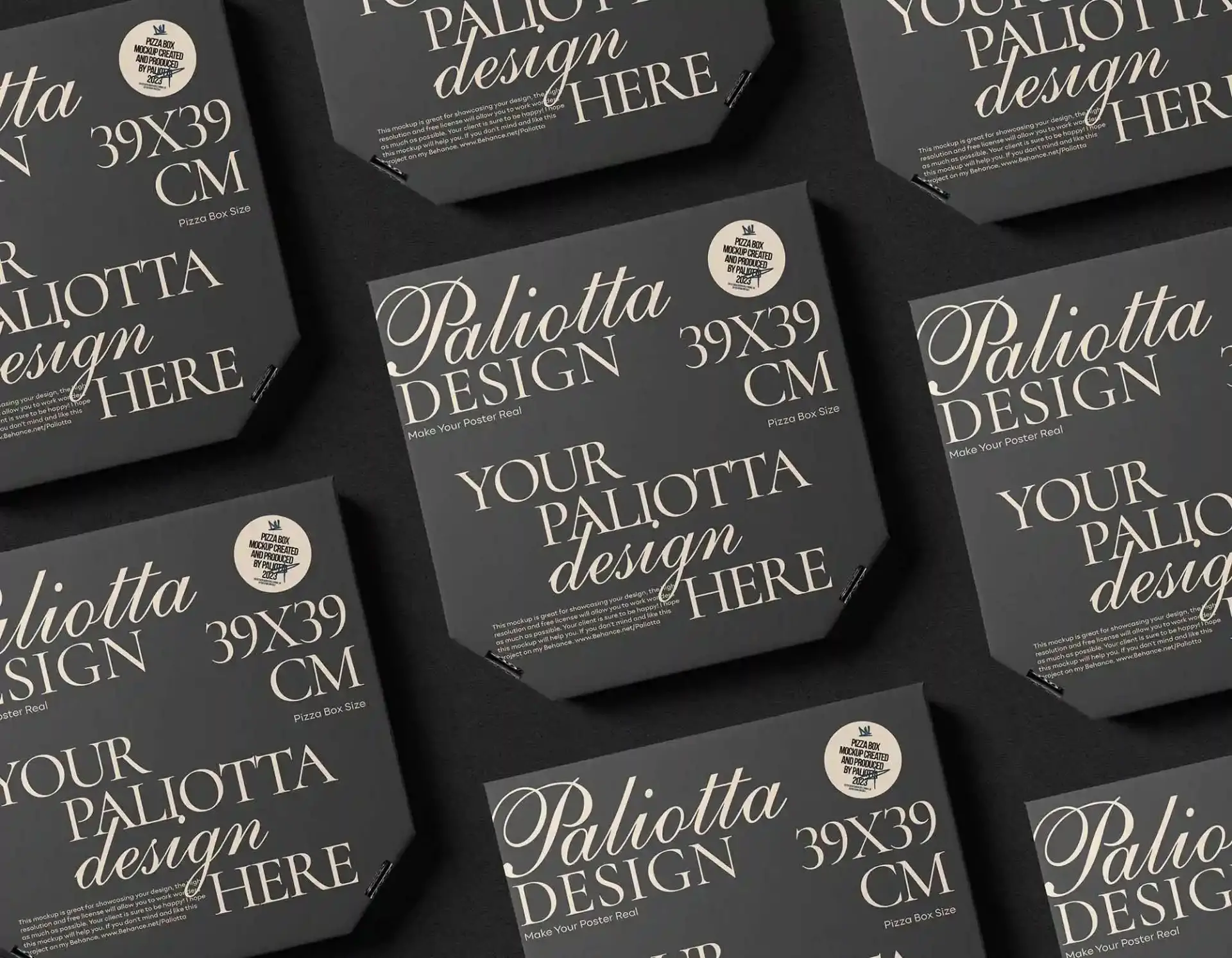 Mockup boite gratuit pizza box