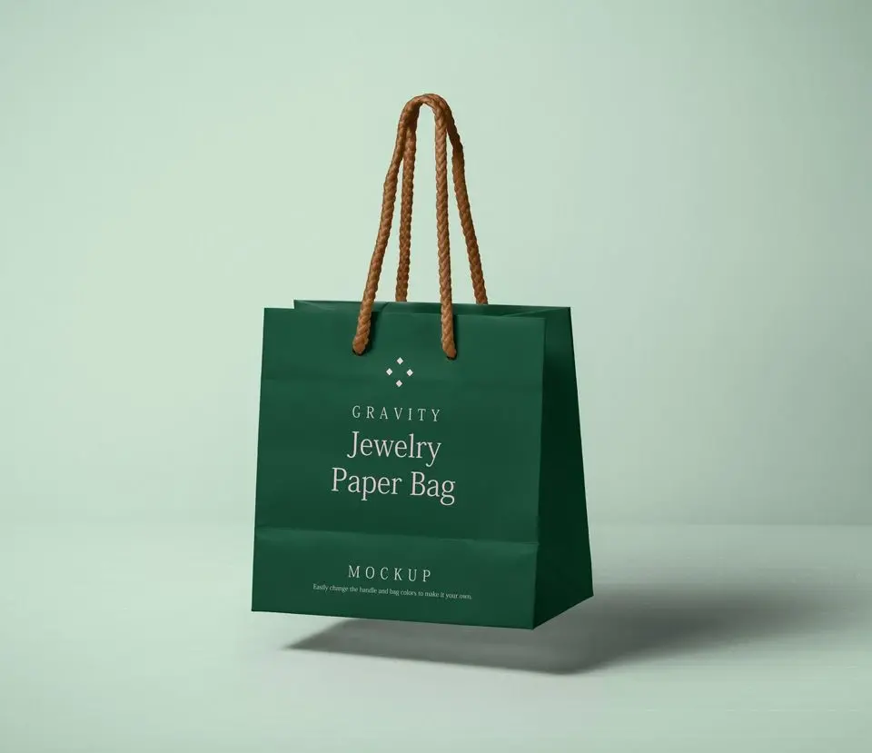 Blogduwebdesign mockup gratuit sac bijoux papier