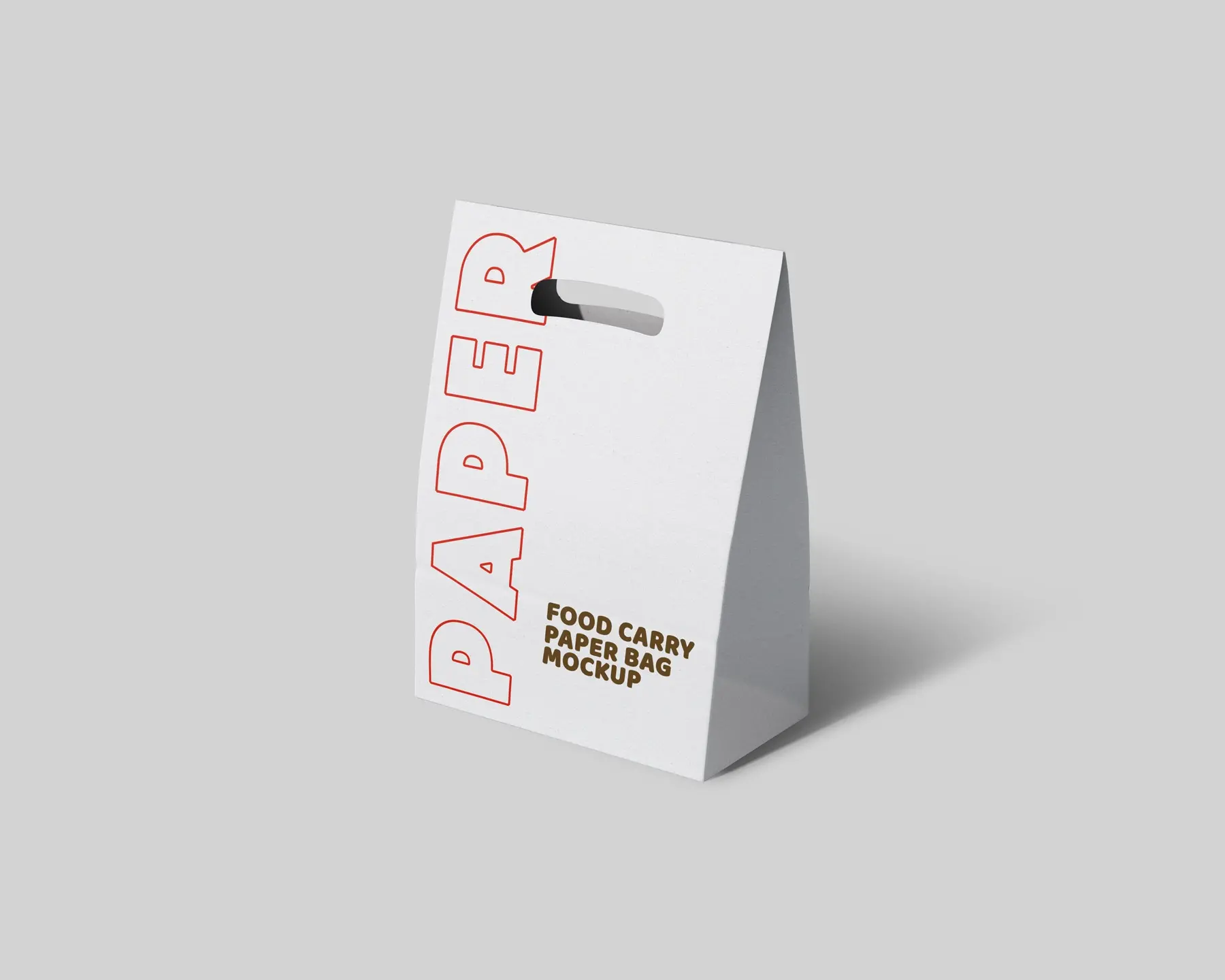 Mockup sac gratuit sac nourriture emporter papier