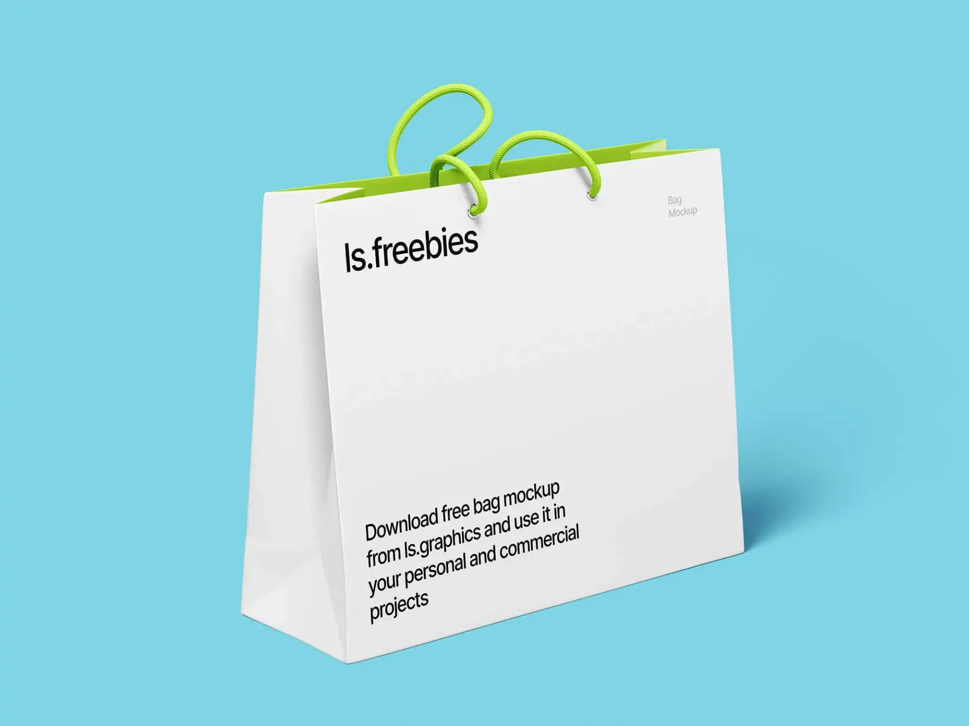 Mockup sac gratuit sac papier anses corde