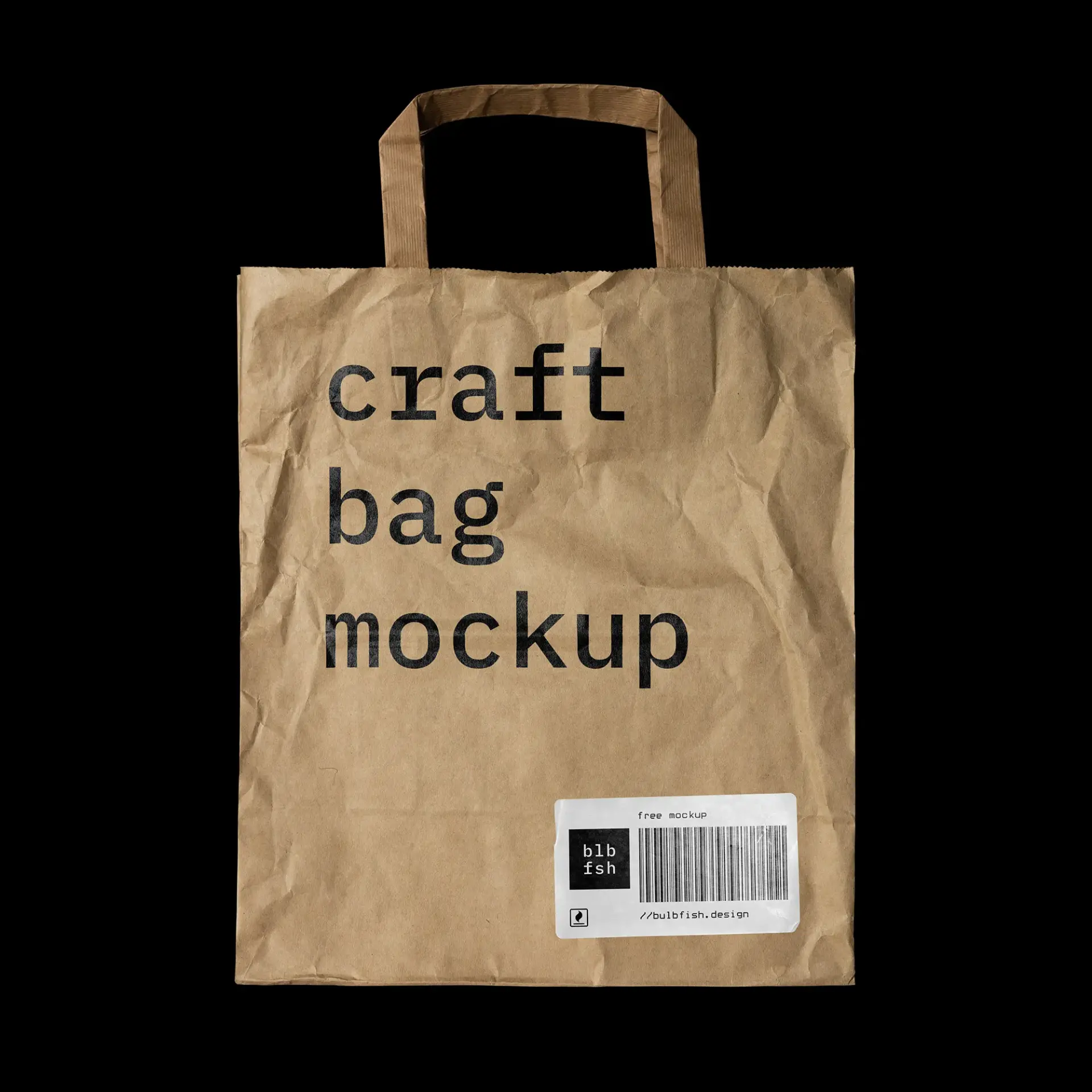 Mockup sac gratuit sac papier kraft