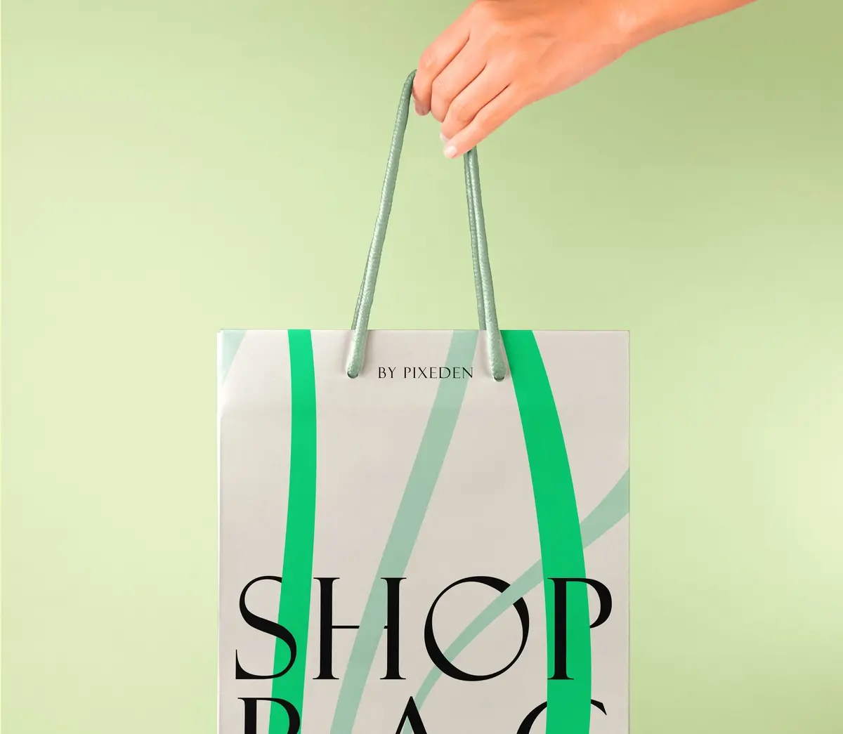 Mockup sac gratuit sac papier tenu main