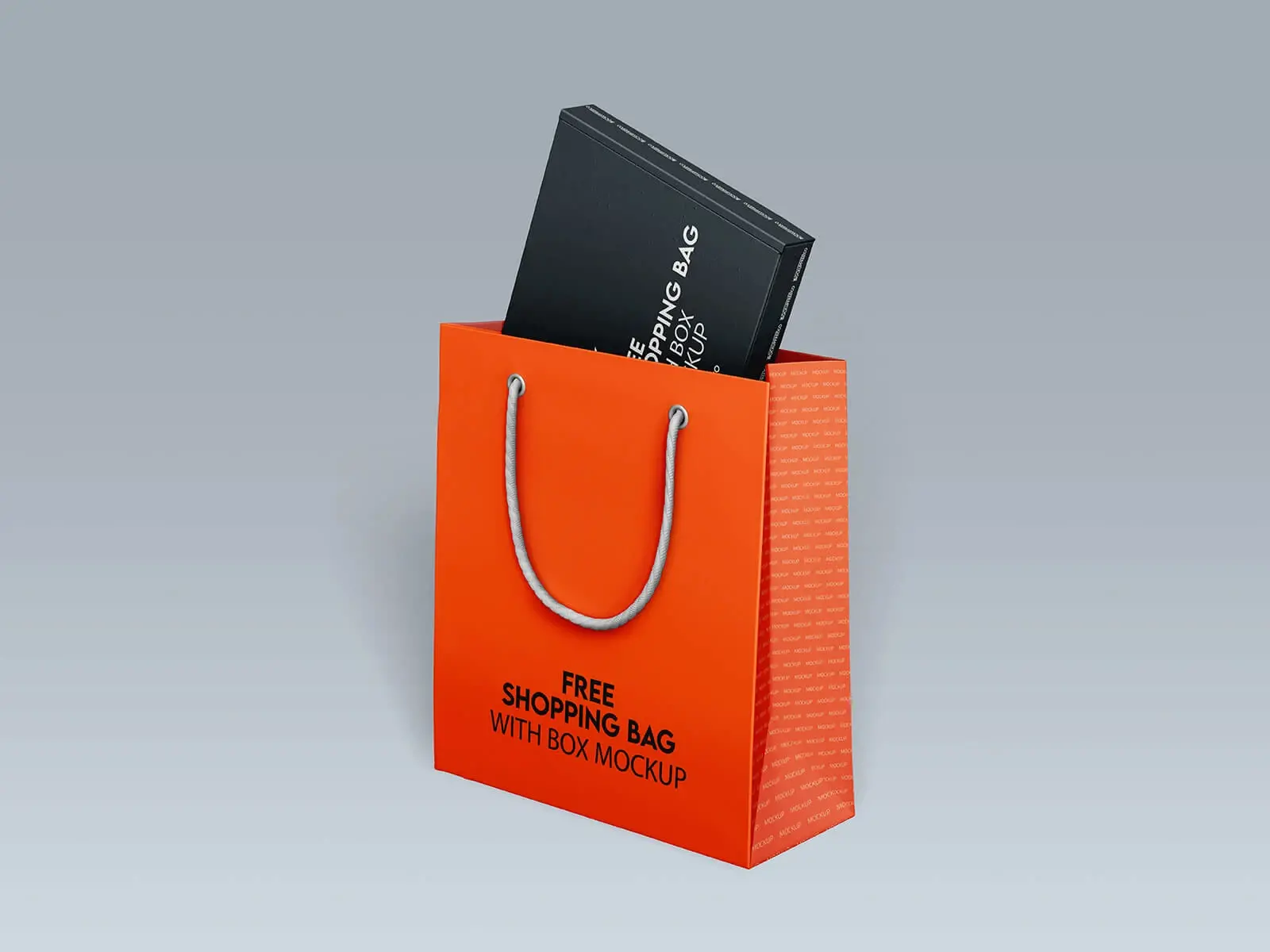 Mockup sac gratuit sac shopping papier boite cadeau