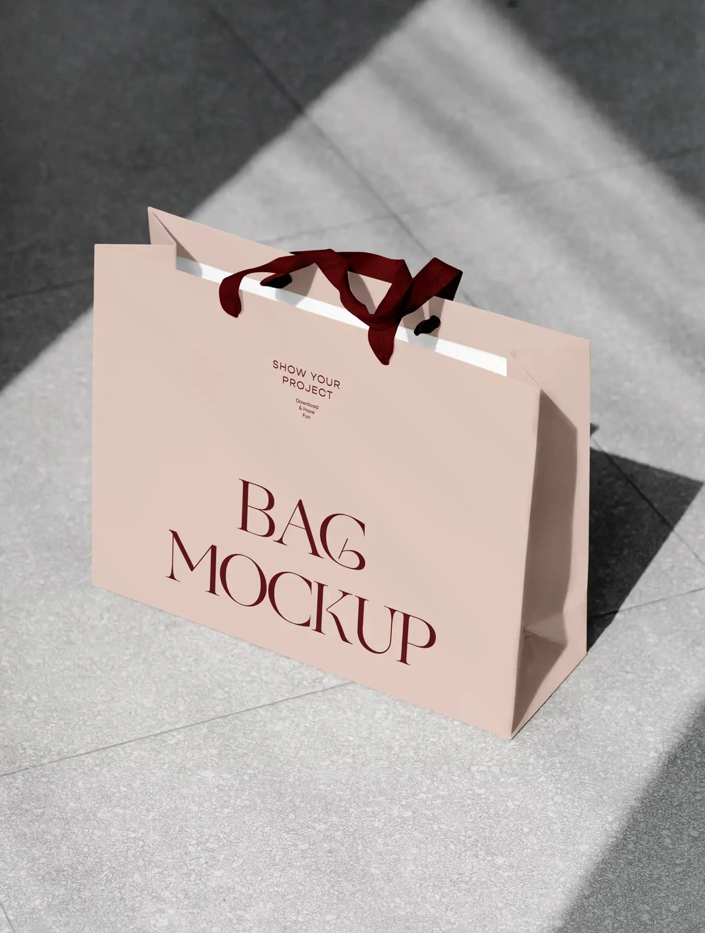 Mockup sac gratuit sac shopping papier rue
