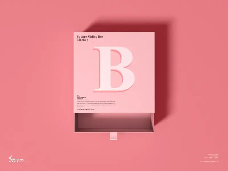 Blogduwebdesign mockup gratuit square sliding box