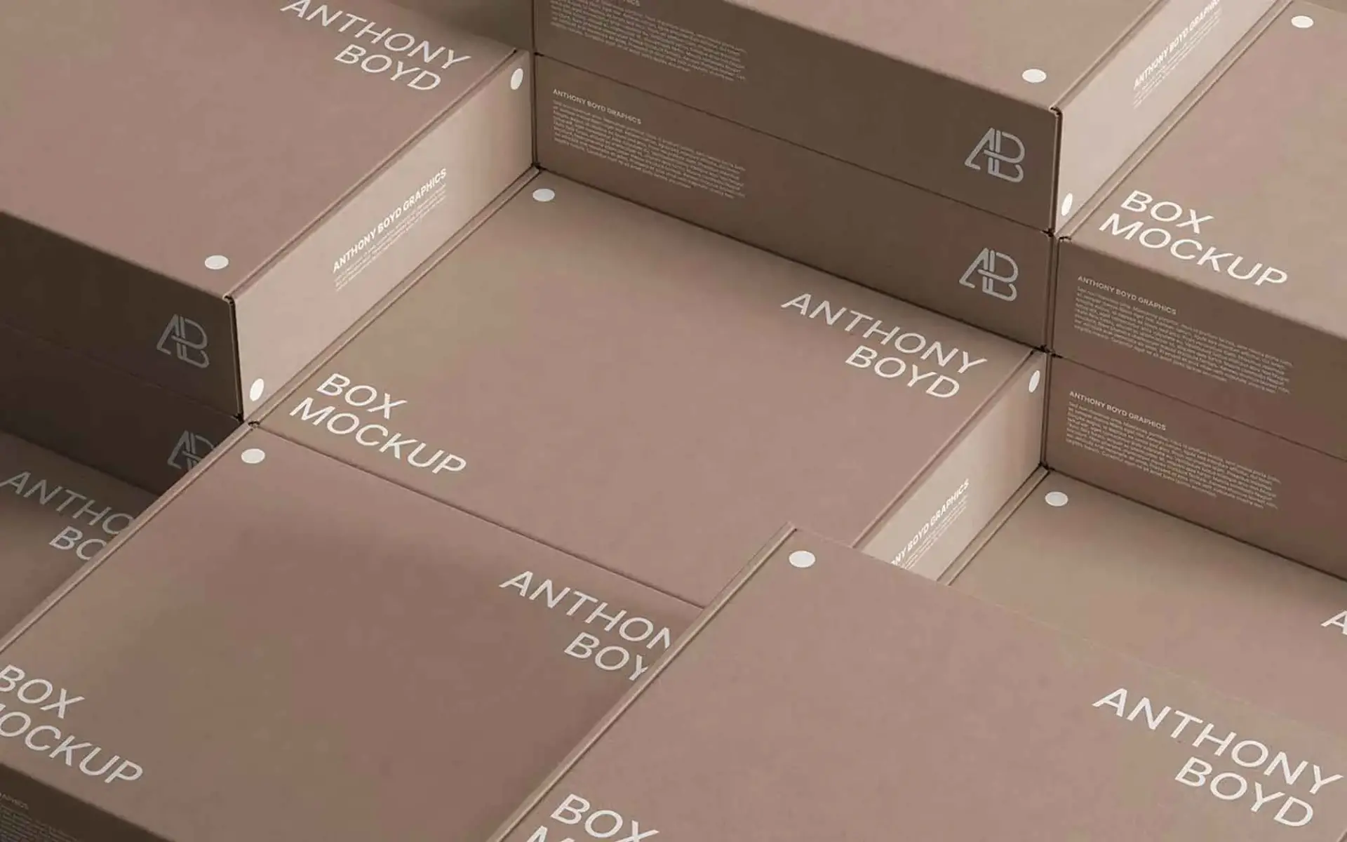 Mockup boite gratuit stacked boxes
