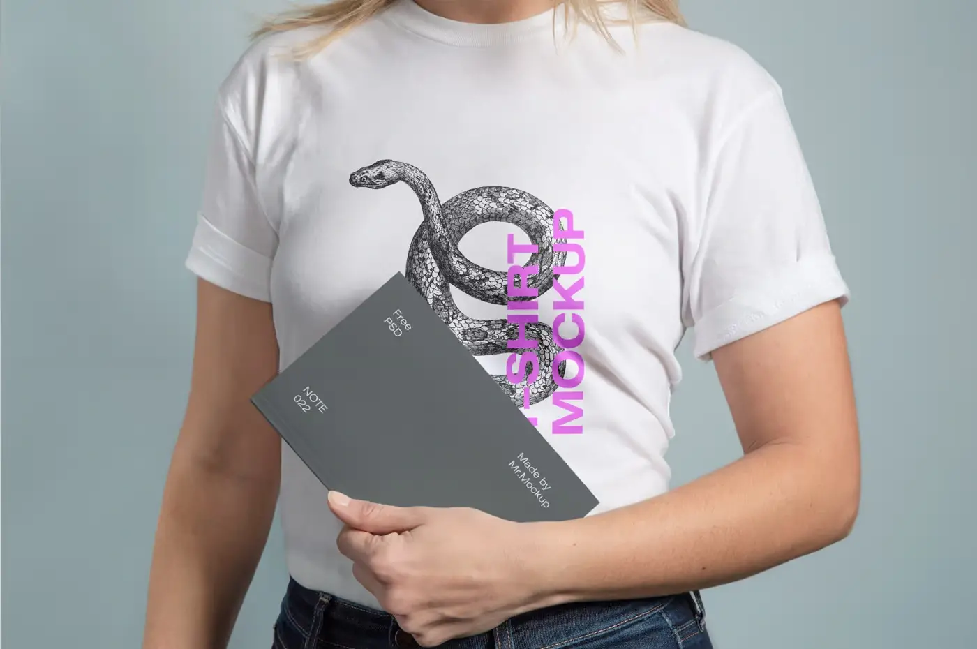 Mockup t shirt gratuit tshirt carnet de notes