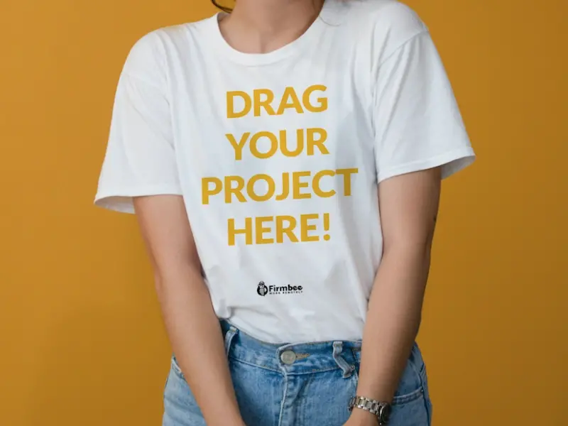 Blogduwebdesign mockup gratuit tshirt femme