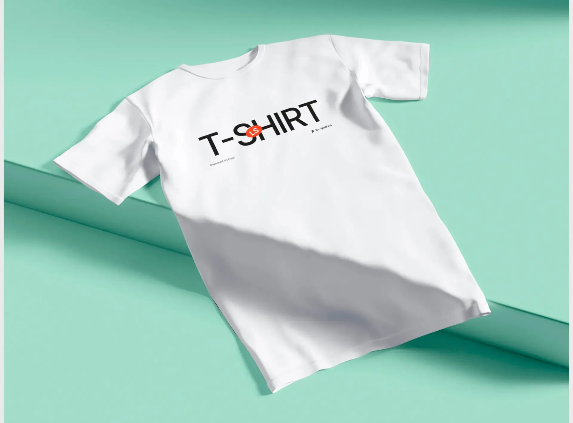 Blogduwebdesign mockup gratuit tshirt fond minimaliste