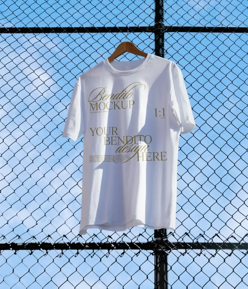 Mockup t shirt gratuit tshirt grillage