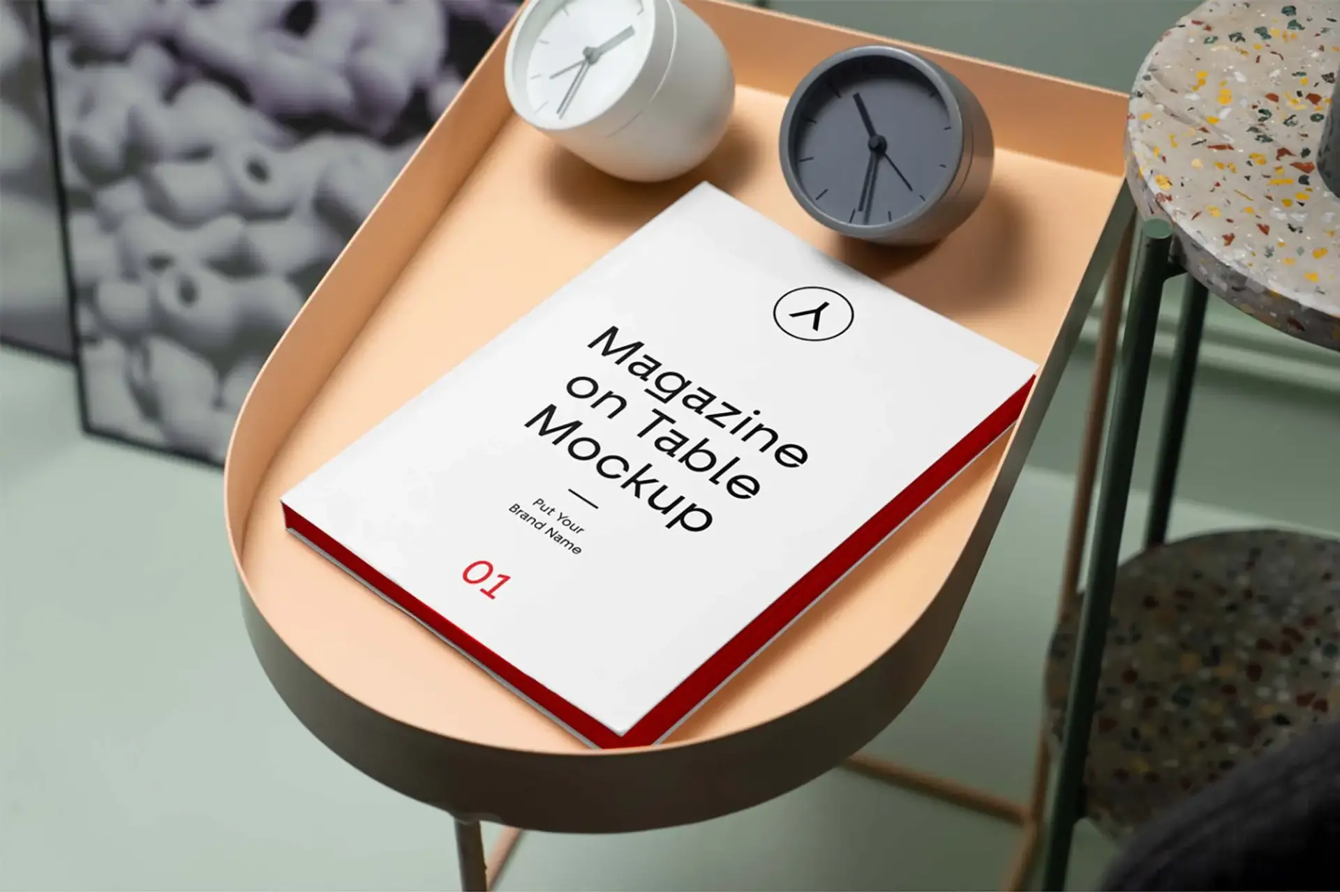 Mockup magazine gratuit magazine on table