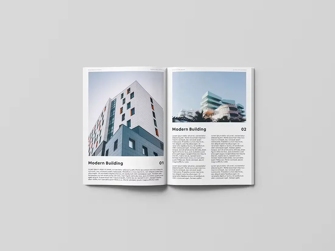 Mockup magazine gratuit simple open magazine