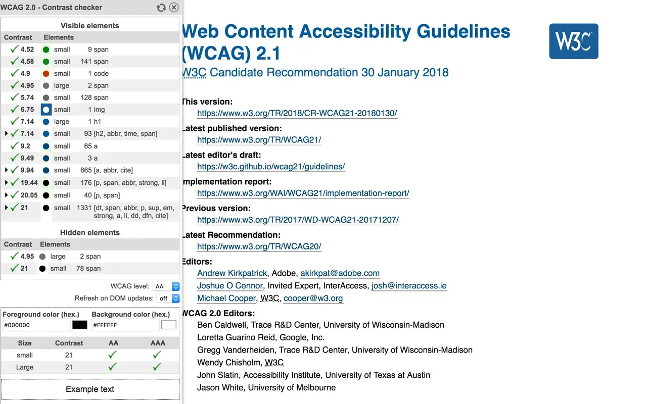 Blogduwebdesign outils design extensions chrome webdesigner wcag color contrast checker