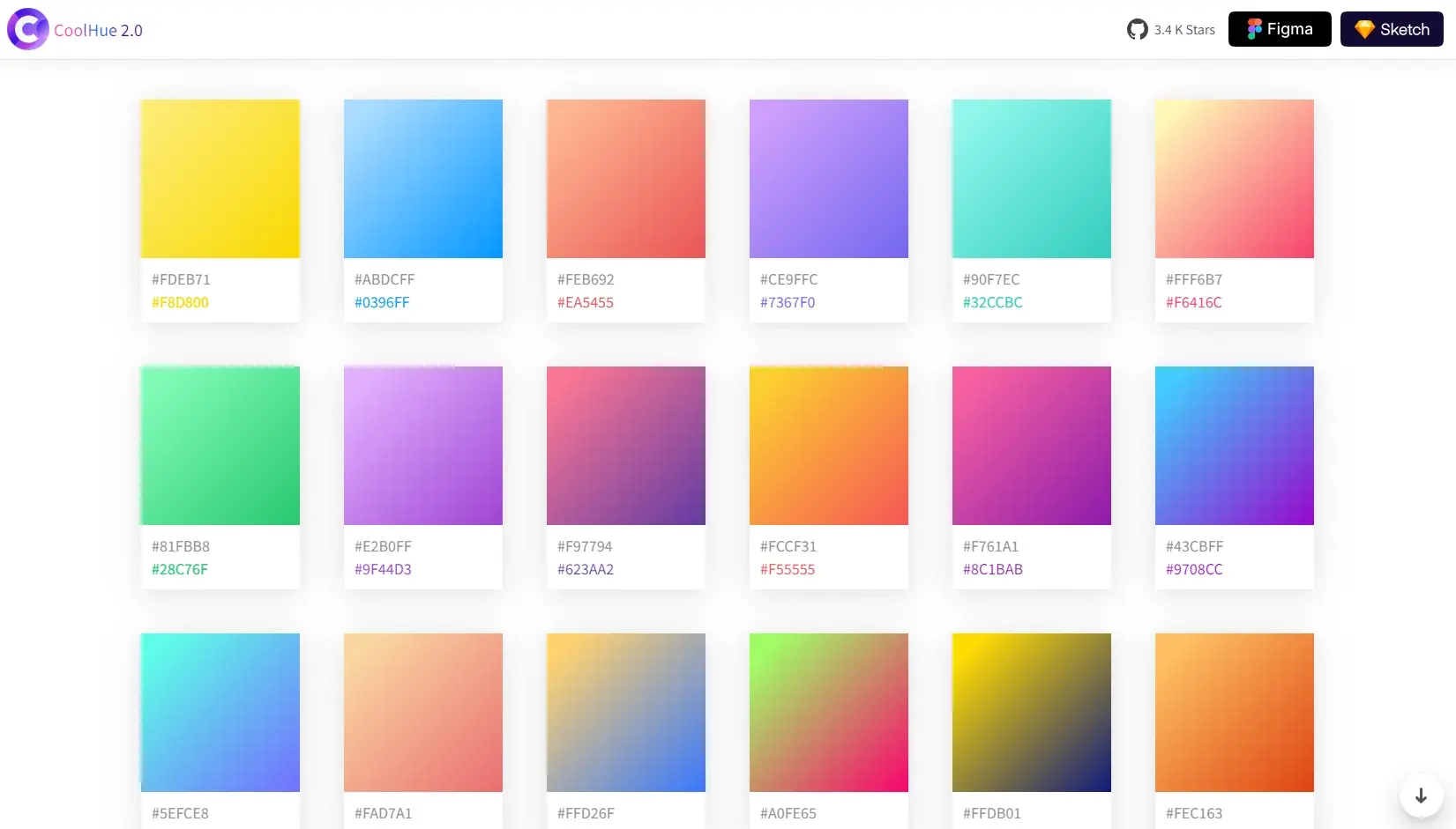 Générateur dégradé couleur en ligne cool hue
