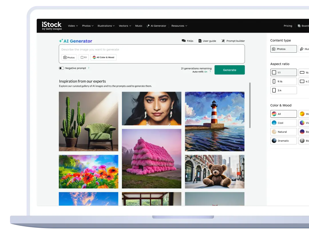Blogduwebdesign outils design generateurs images ia istock