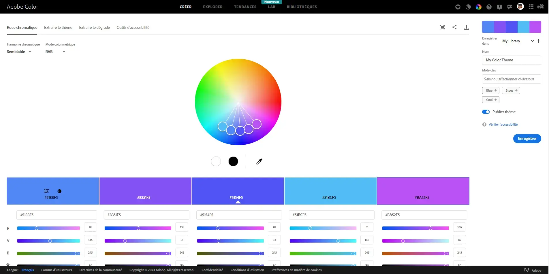 Blogduwebdesign outils design generateurs palettes couleurs en ligne adobe color