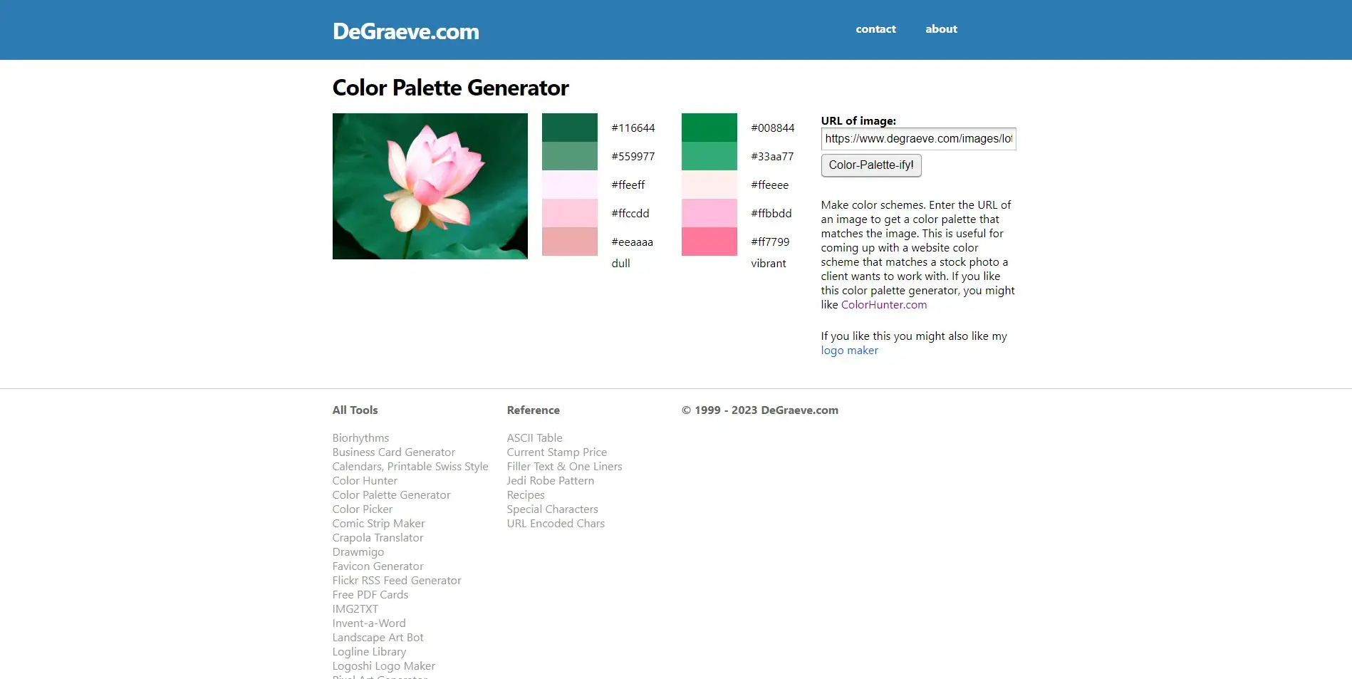 Blogduwebdesign outils design generateurs palettes couleurs en ligne degraeve