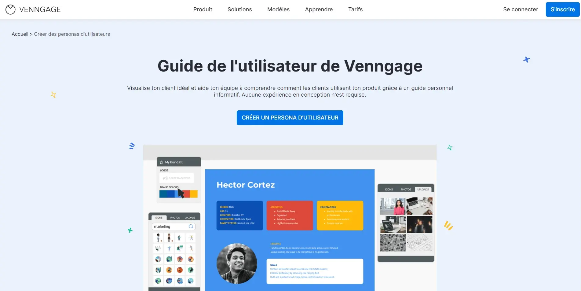 Outil créer un persona venngage