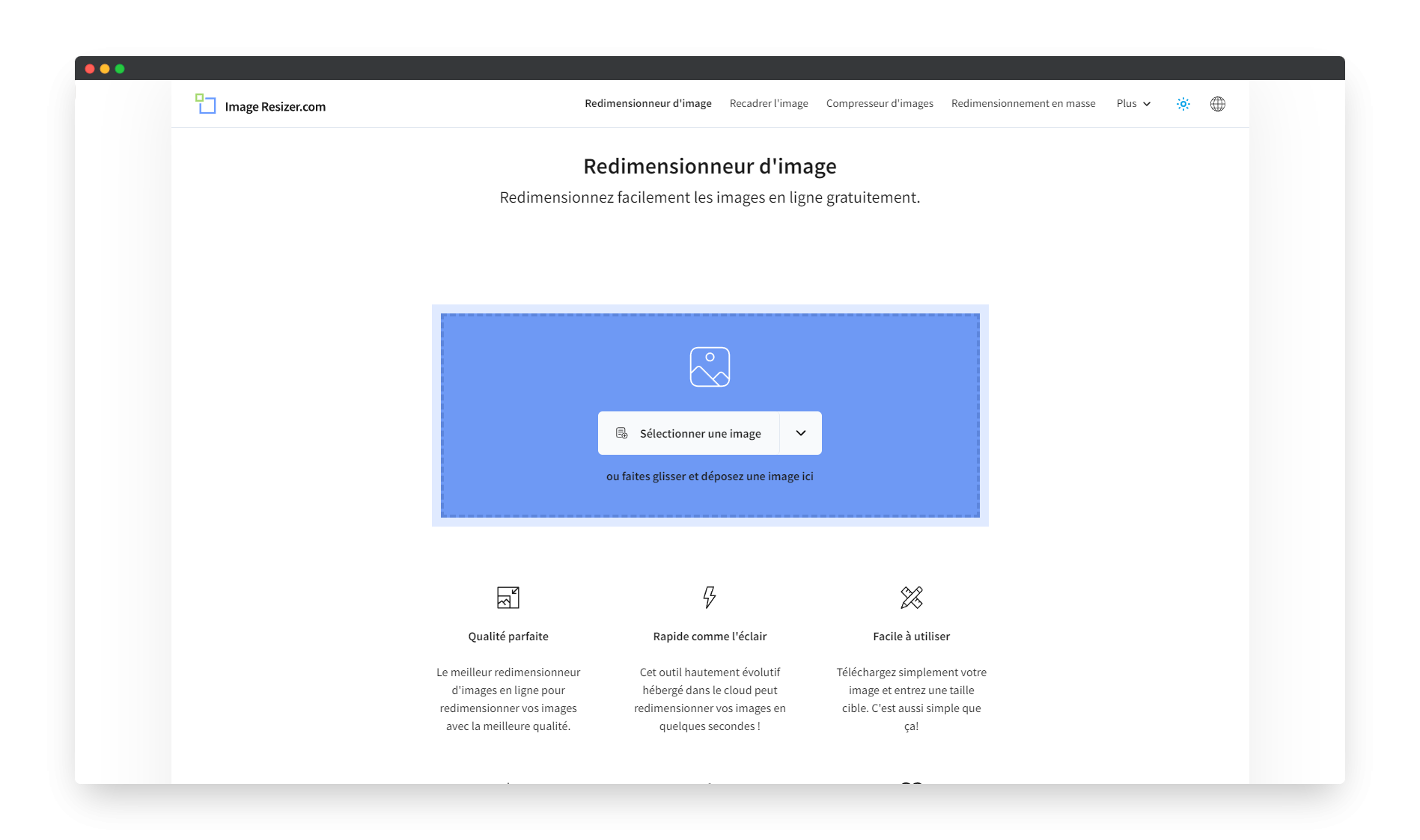 Outil compresser image image resizer 2